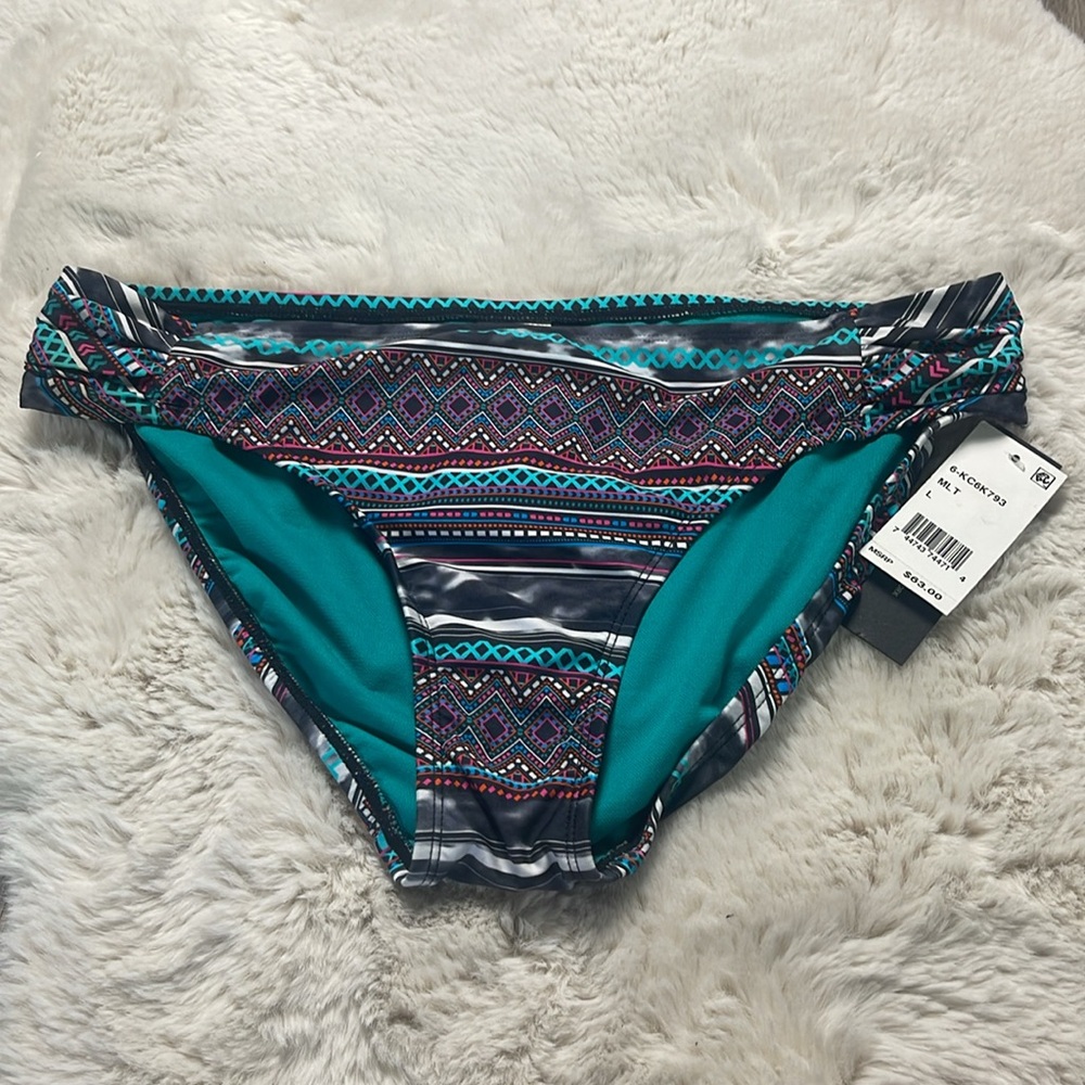 Kenneth Cole Tribal Print Bikini Bottom Size Large